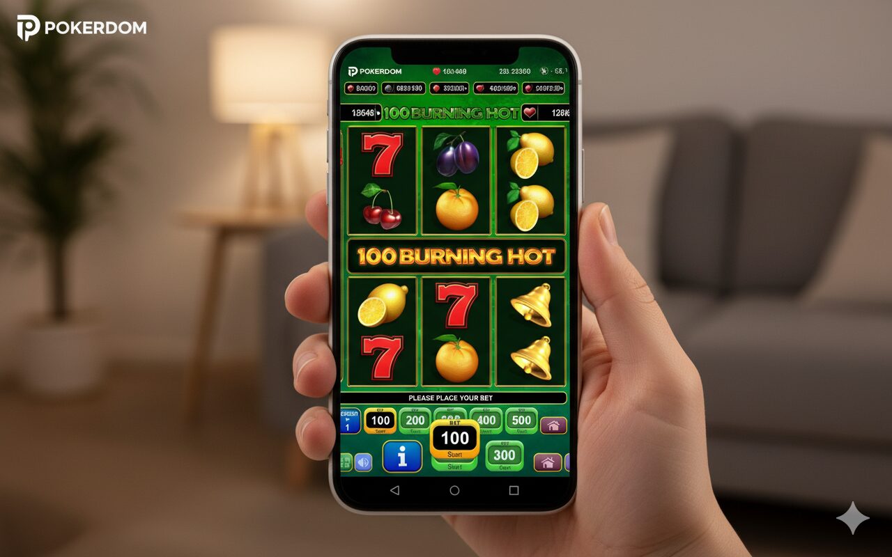 Мобильная версия слота Burning Hot 100 в Pokerdom