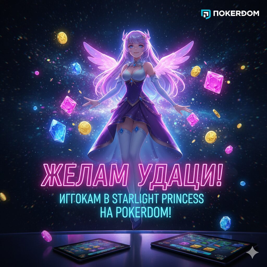 Пожелание удачи игрокам в Starlight Princess на платформе Pokerdom