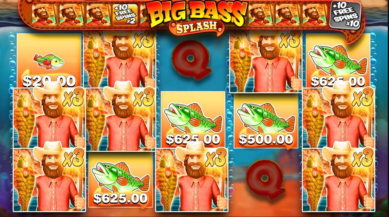 Игровой экран слота Big Bass Bonanza от Pragmatic Play