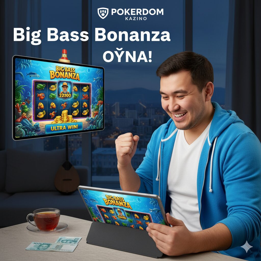 Играйте в Big Bass Bonanza в казино Pokerdom Казахстан