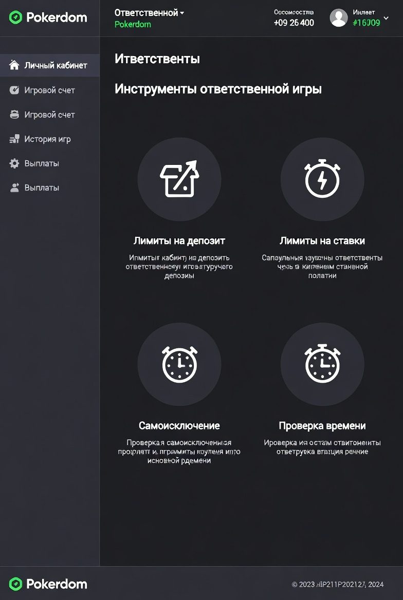 Инструменты ответственной игры в личном кабинете