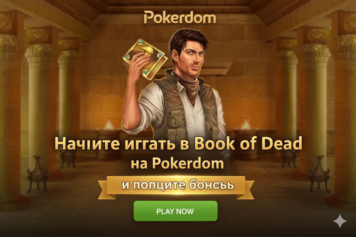 Start playing Book of Dead at Pokerdom and get bonuses