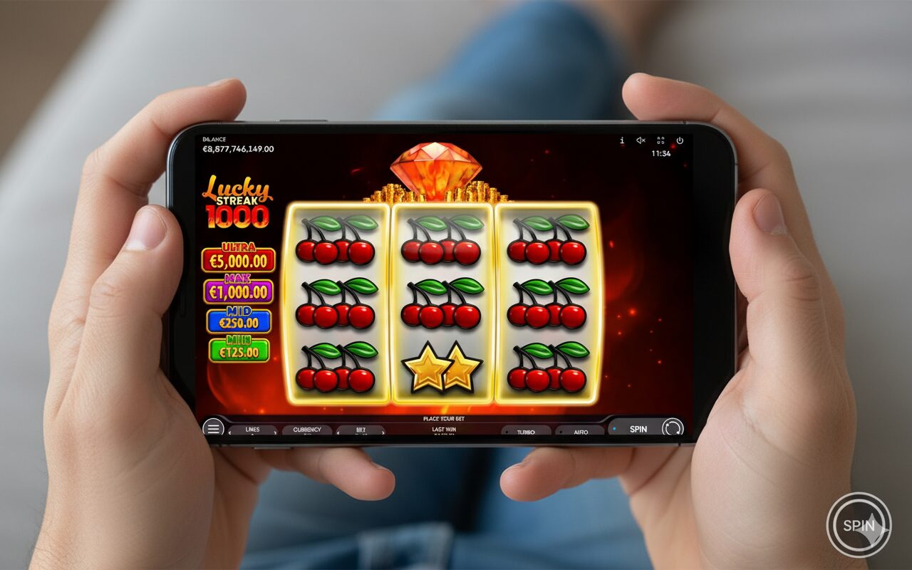Мобильная версия слота Lucky Streak 1000 на смартфоне