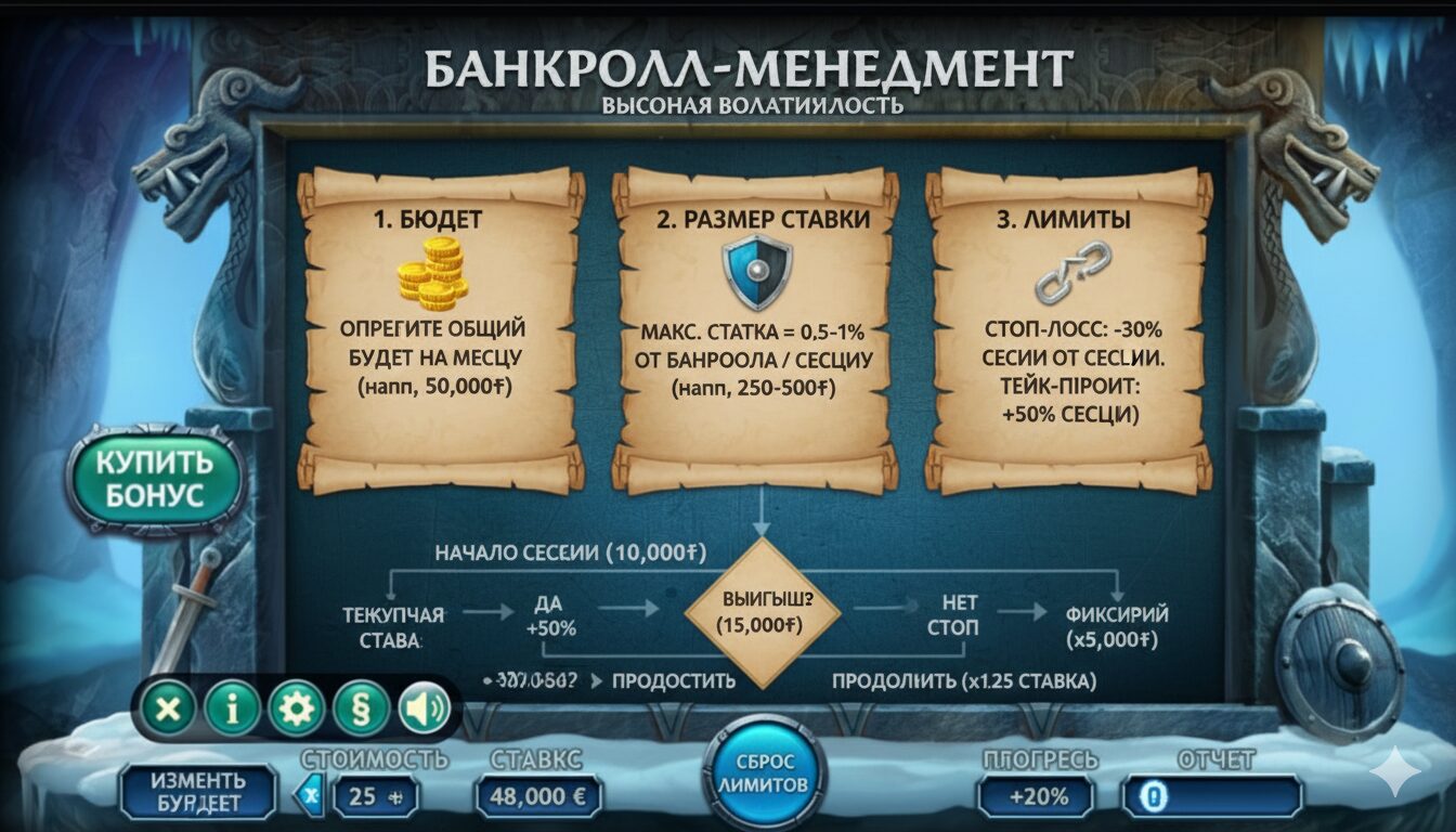 Схема управления банкроллом для игры в слоты высокой волатильности