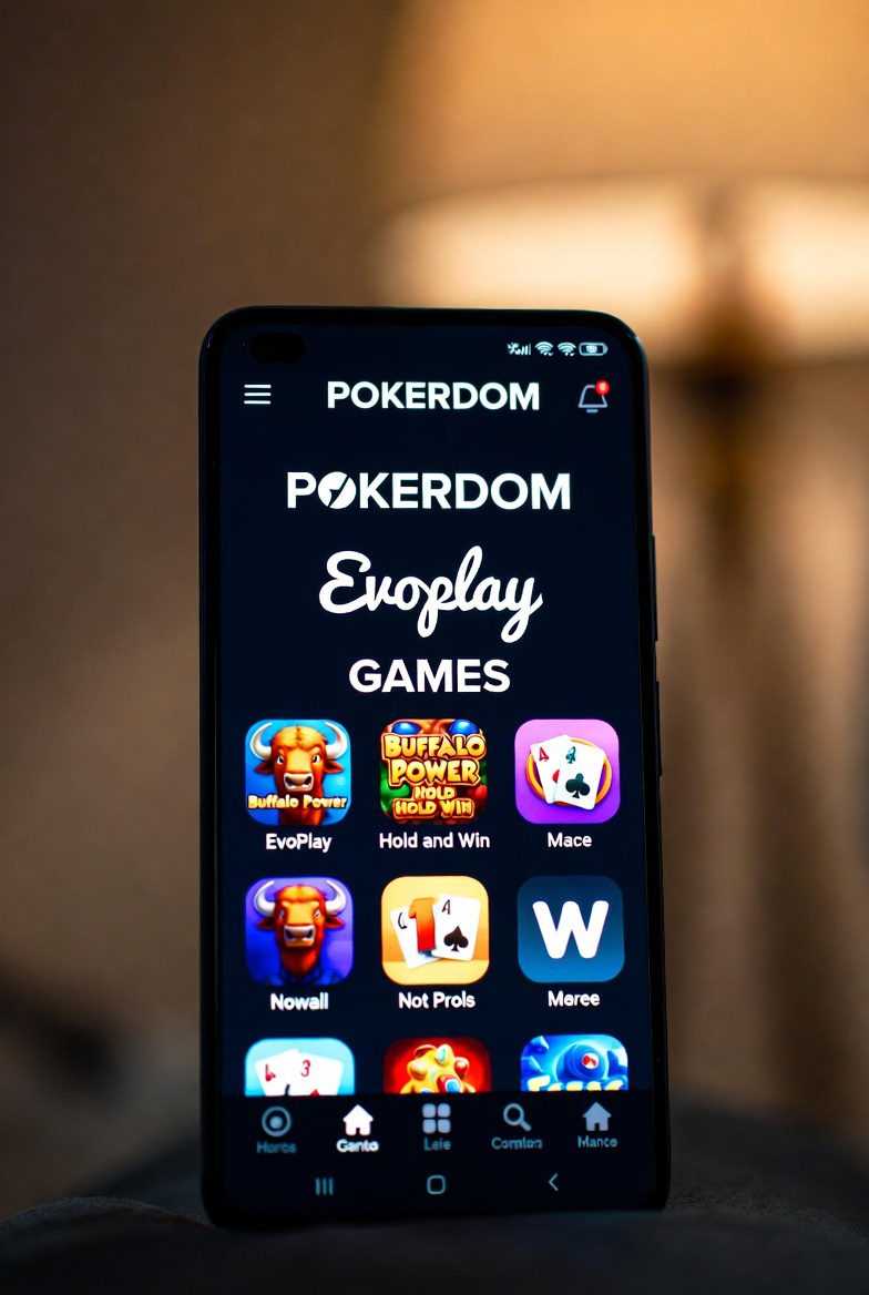 Мобильный интерфейс игр Evoplay на Покердом