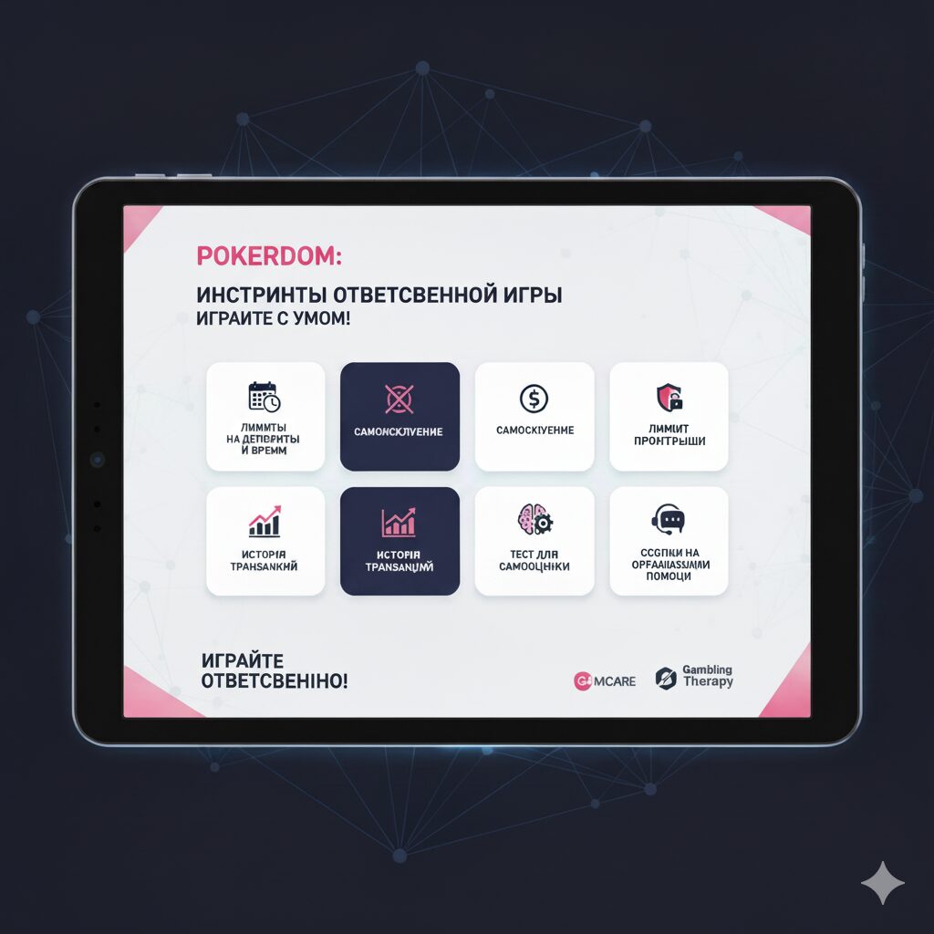 Инструменты ответственной игры в Pokerdom