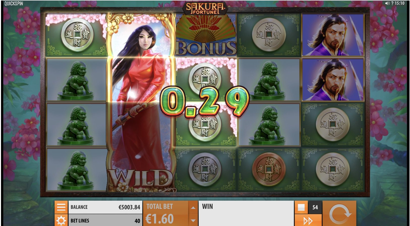 Бонусная страница Pokerdom с акциями для игры в Sakura Fortune от Quickspin