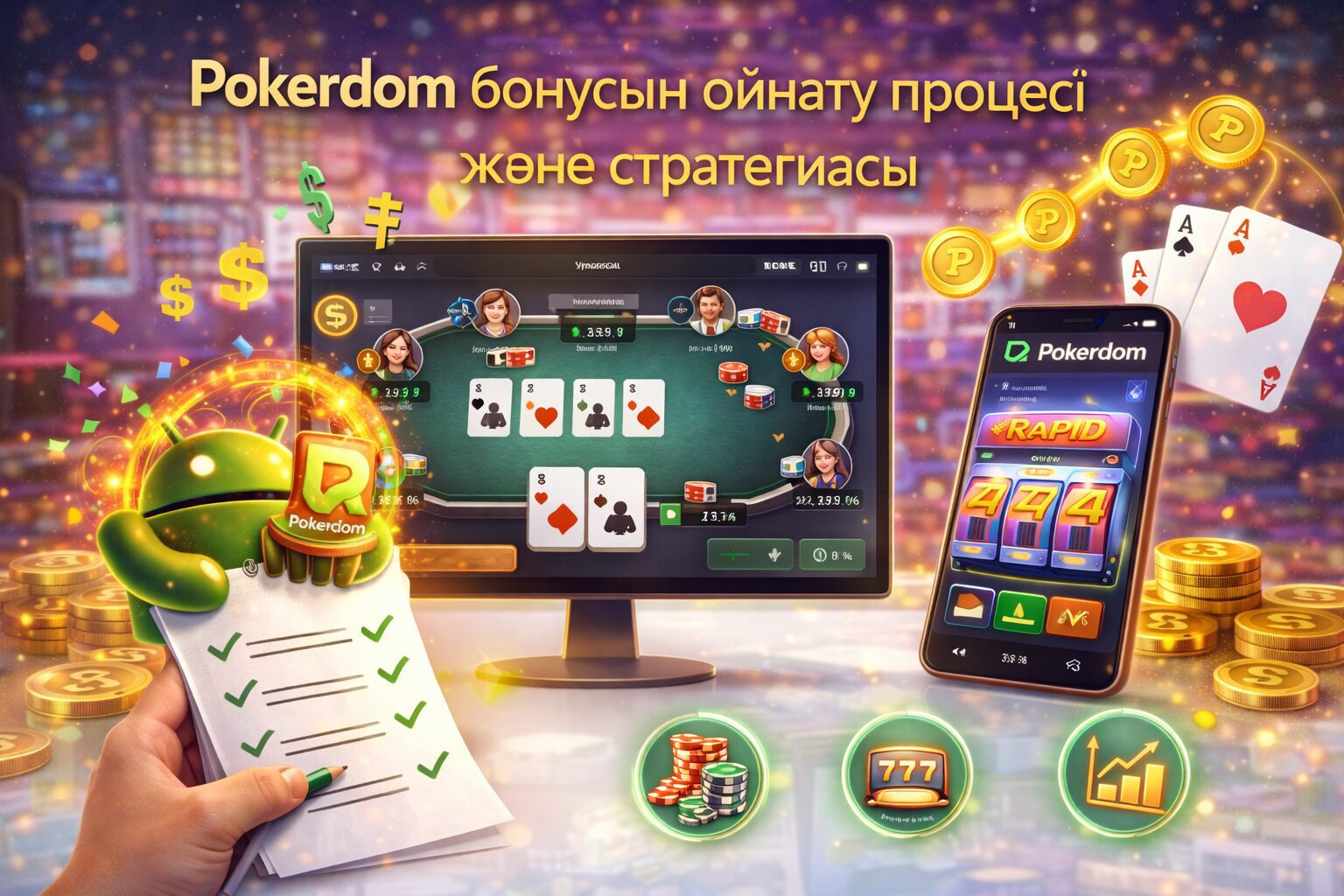 Pokerdom бонусын ойнату процесі және стратегиясы